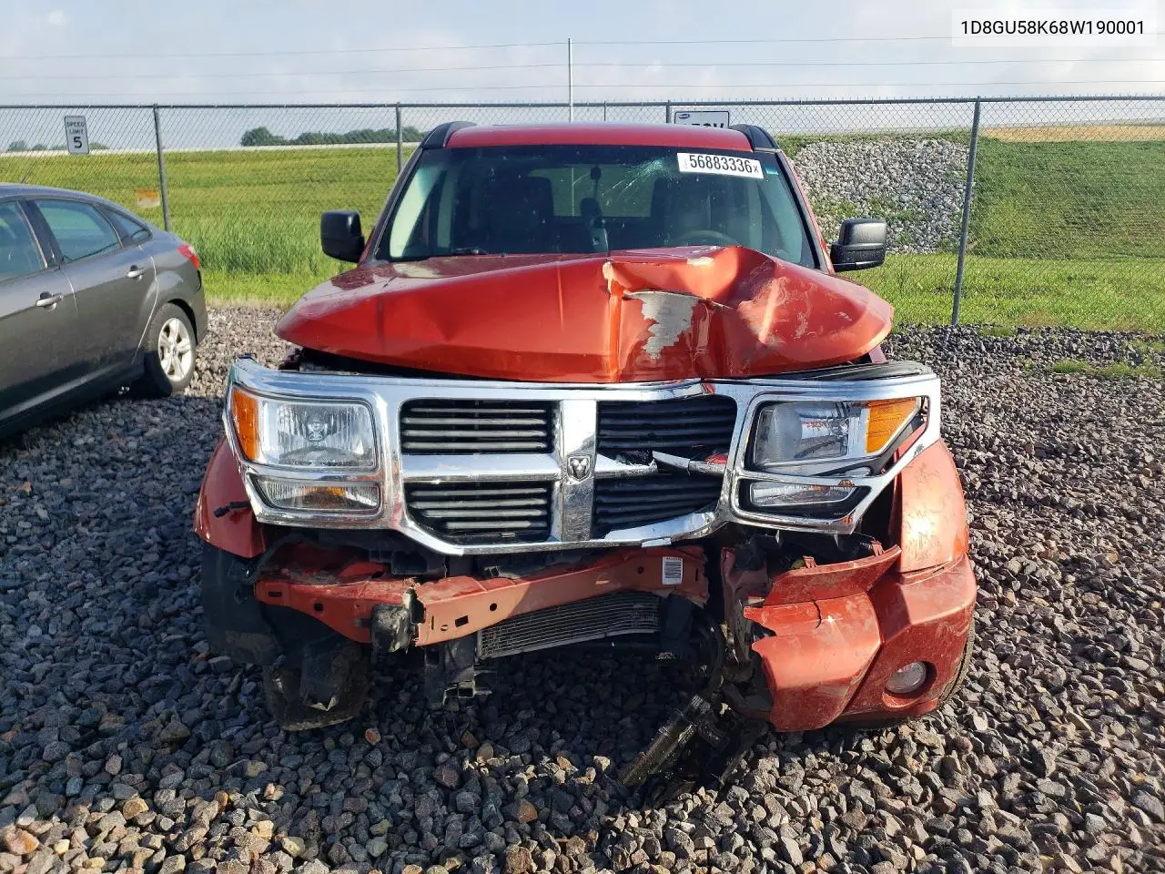 2008 Dodge Nitro Slt VIN: 1D8GU58K68W190001 Lot: 56883336