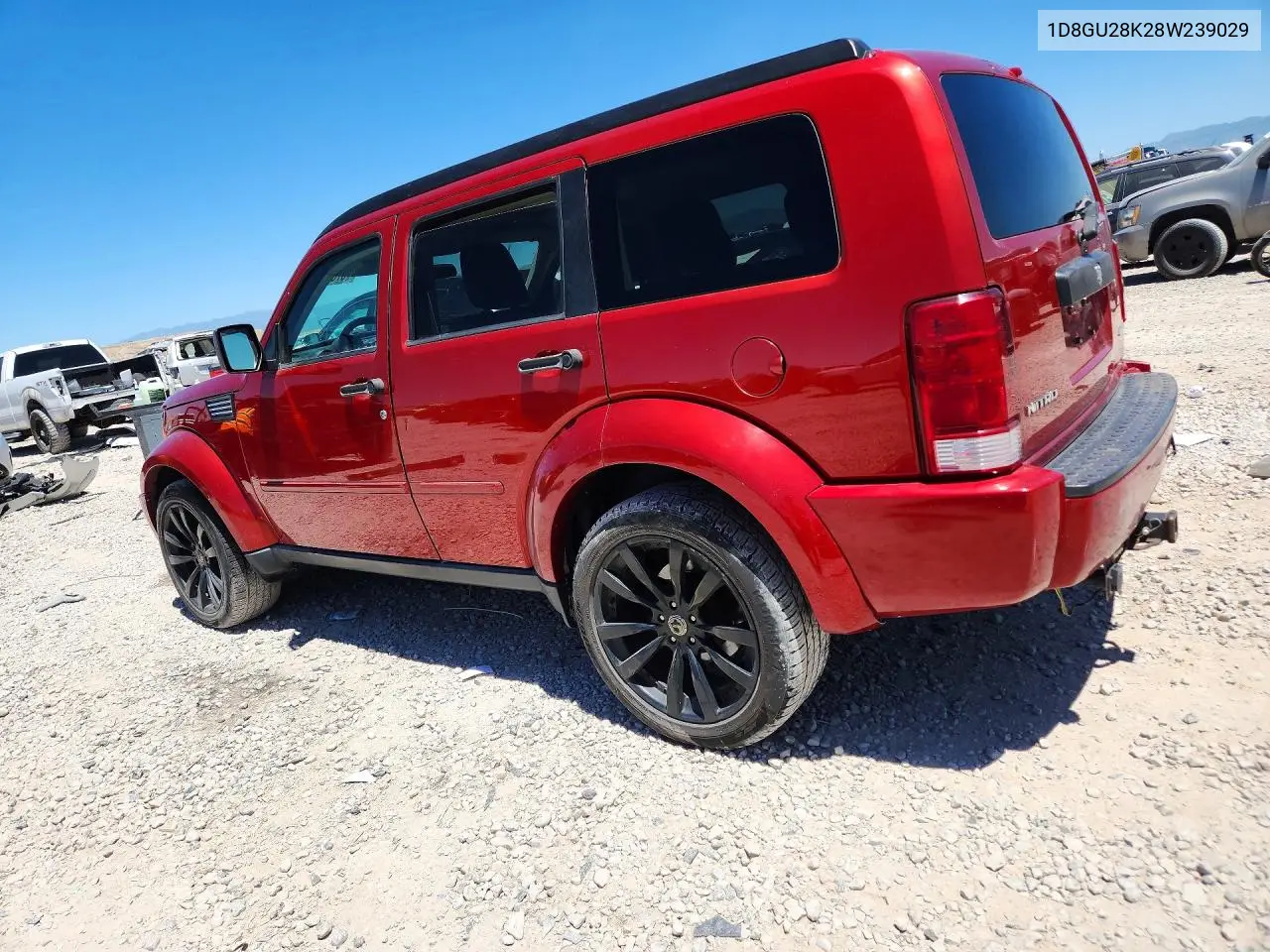 2008 Dodge Nitro Sxt VIN: 1D8GU28K28W239029 Lot: 57021186