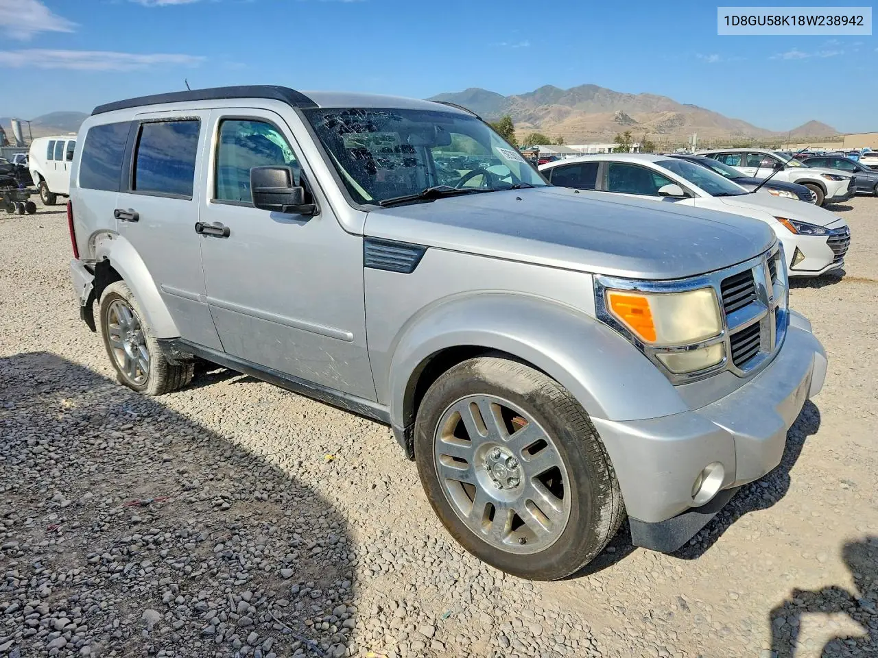 2008 Dodge Nitro Slt VIN: 1D8GU58K18W238942 Lot: 59735036