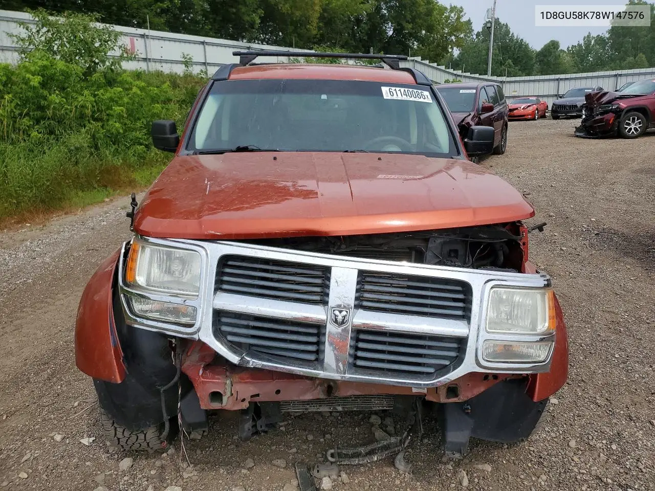 2008 Dodge Nitro Slt VIN: 1D8GU58K78W147576 Lot: 61140086