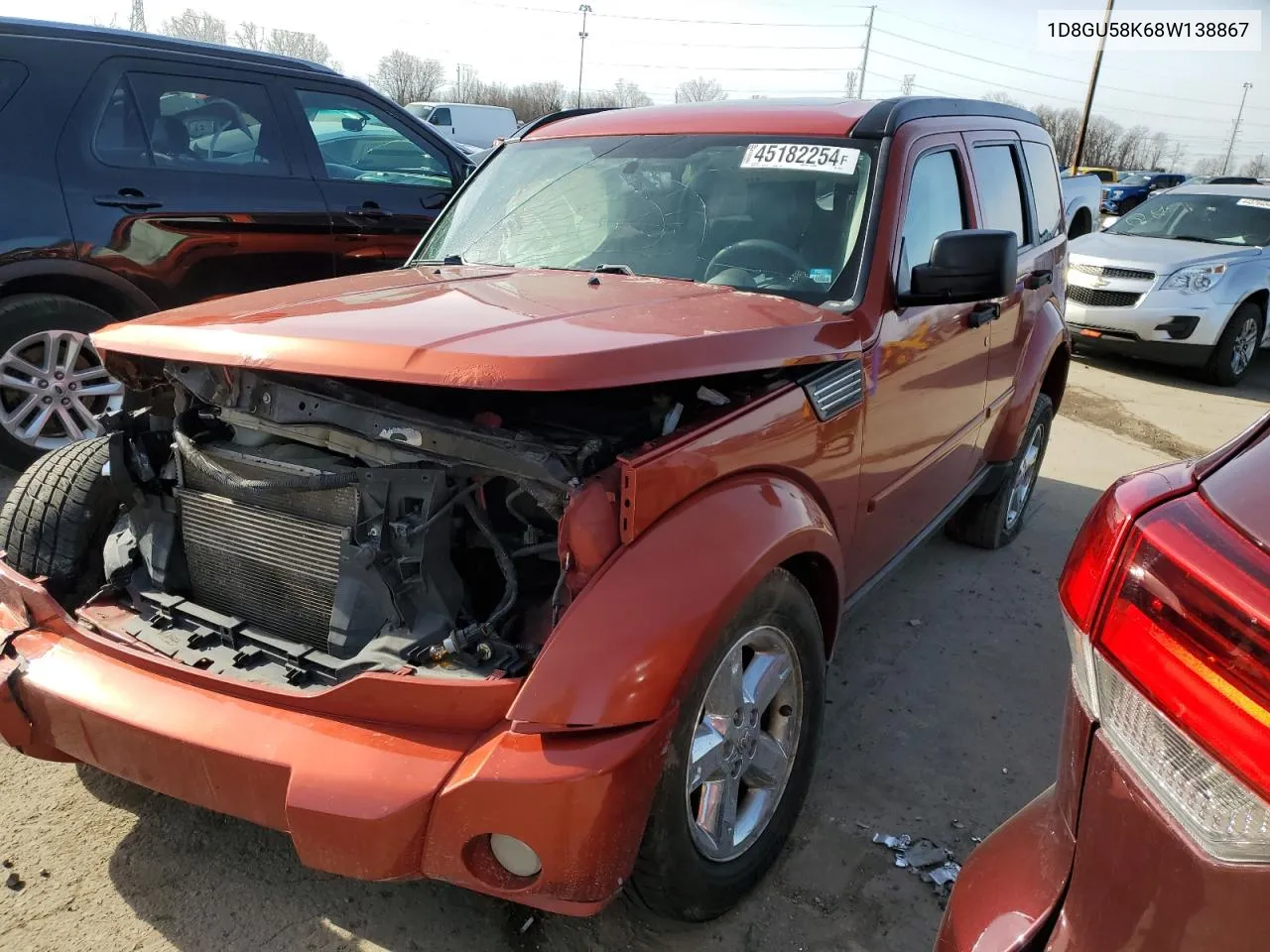 2008 Dodge Nitro Slt VIN: 1D8GU58K68W138867 Lot: 61634014