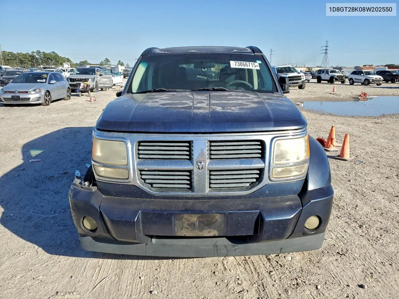 2008 Dodge Nitro Sxt VIN: 1D8GT28K08W202550 Lot: 73866715