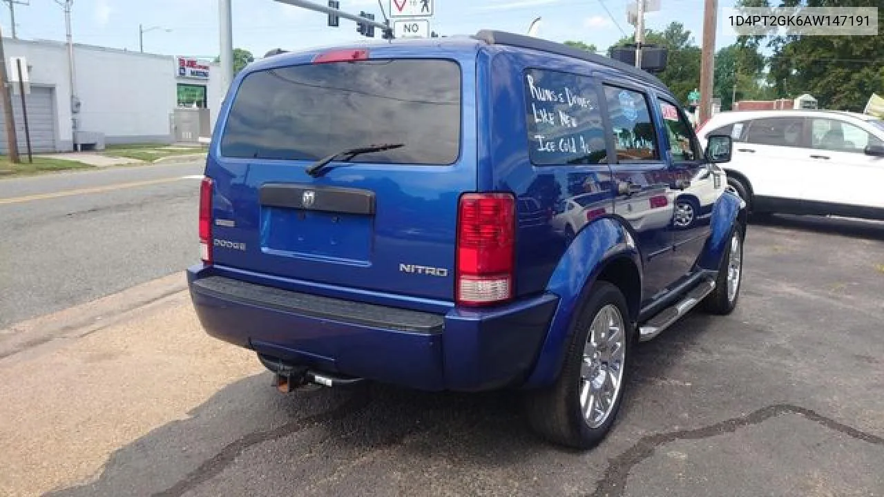2010 Dodge Nitro Se VIN: 1D4PT2GK6AW147191 Lot: 56058732