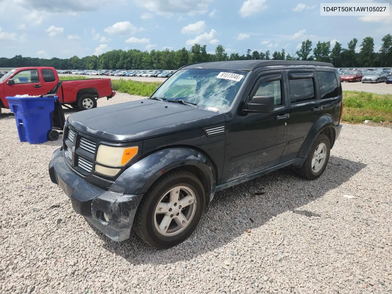 2010 Dodge Nitro Sxt VIN: 1D4PT5GK1AW105027 Lot: 61513046