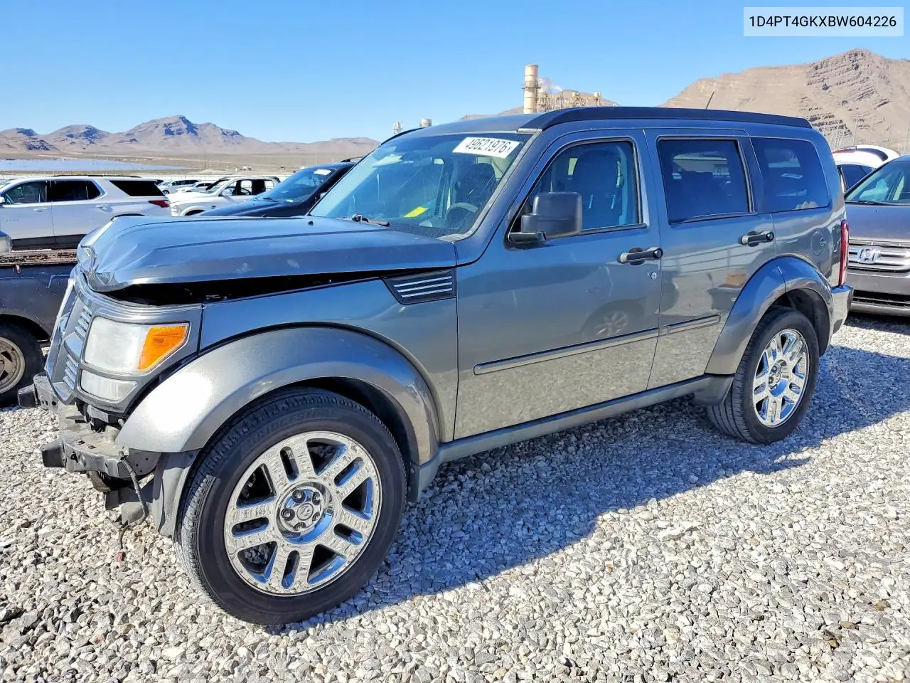2011 Dodge Nitro Heat VIN: 1D4PT4GKXBW604226 Lot: 49621976