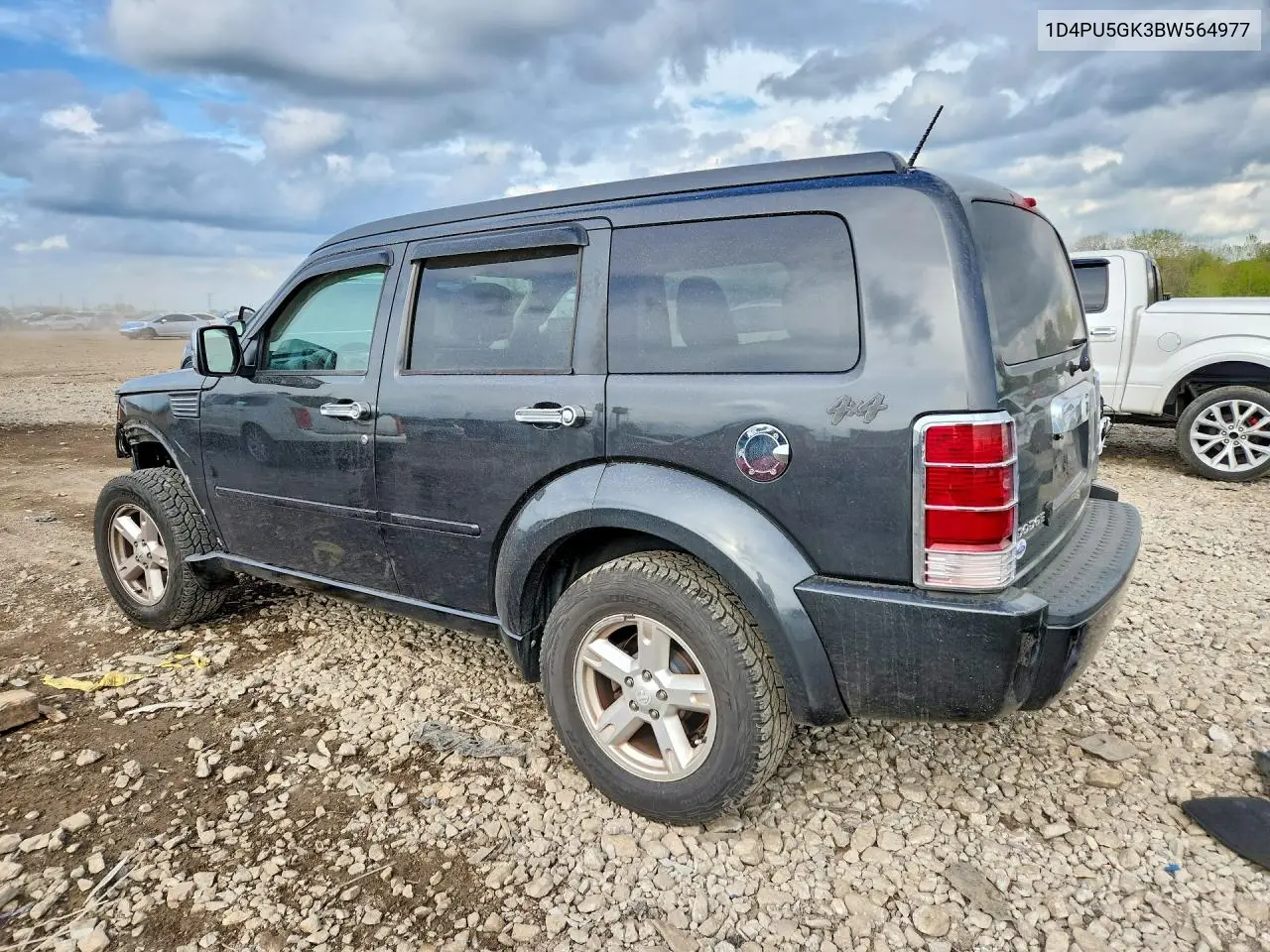 2011 Dodge Nitro Sxt VIN: 1D4PU5GK3BW564977 Lot: 51164906