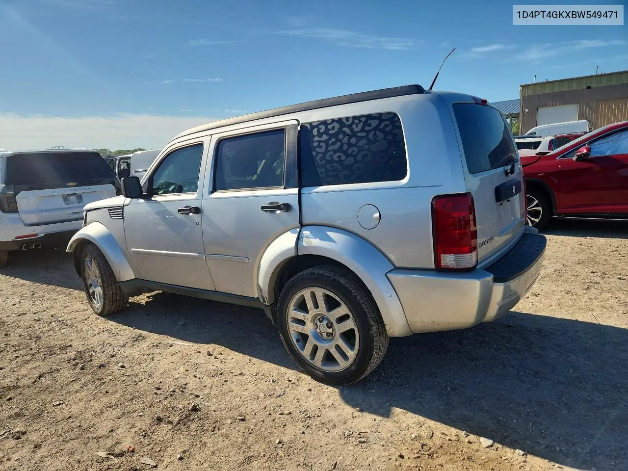 2011 Dodge Nitro Heat VIN: 1D4PT4GKXBW549471 Lot: 54543506