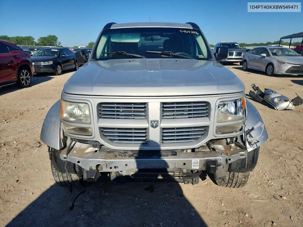 2011 Dodge Nitro Heat VIN: 1D4PT4GKXBW549471 Lot: 54543506