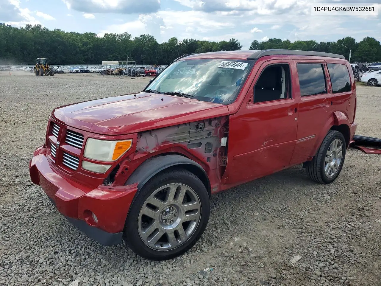2011 Dodge Nitro Heat VIN: 1D4PU4GK6BW532681 Lot: 59868646