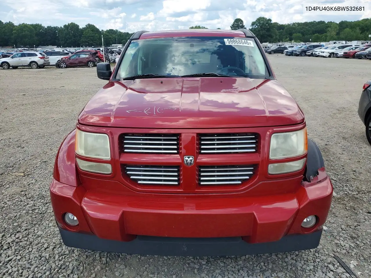 2011 Dodge Nitro Heat VIN: 1D4PU4GK6BW532681 Lot: 59868646