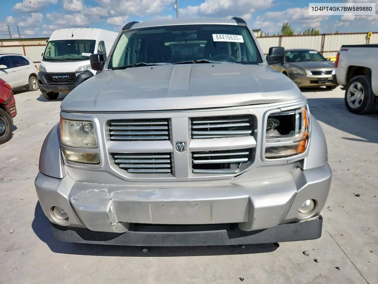2011 Dodge Nitro Heat VIN: 1D4PT4GK7BW589880 Lot: 84416635