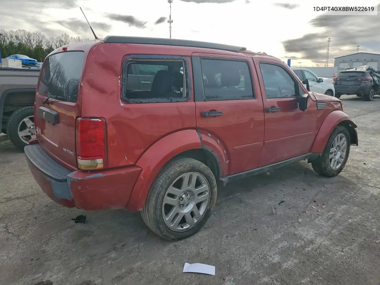 2011 Dodge Nitro Heat VIN: 1D4PT4GX8BW522619 Lot: 96210535