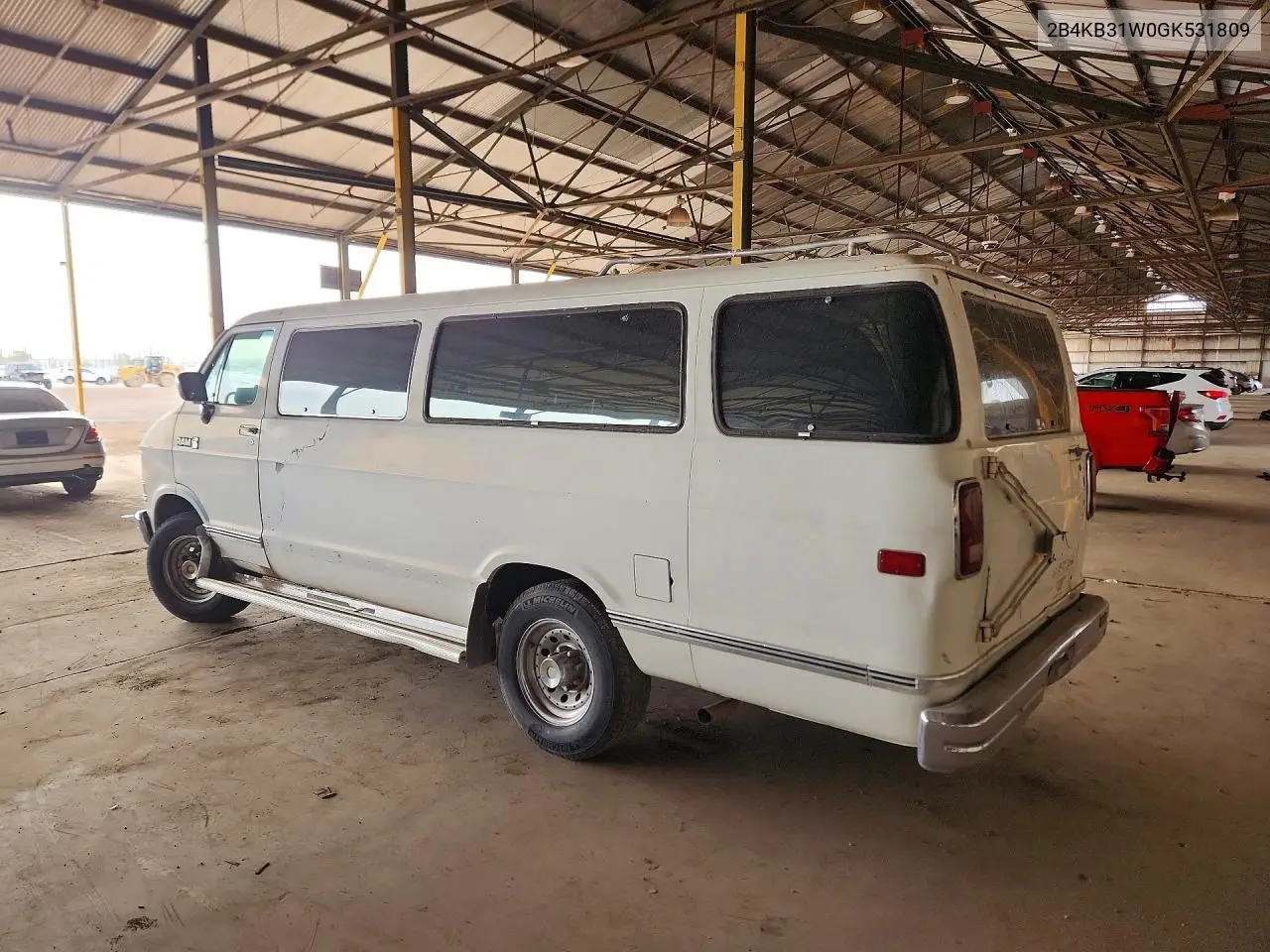 1986 Dodge Ram Wagon B350 VIN: 2B4KB31W0GK531809 Lot: 47071216