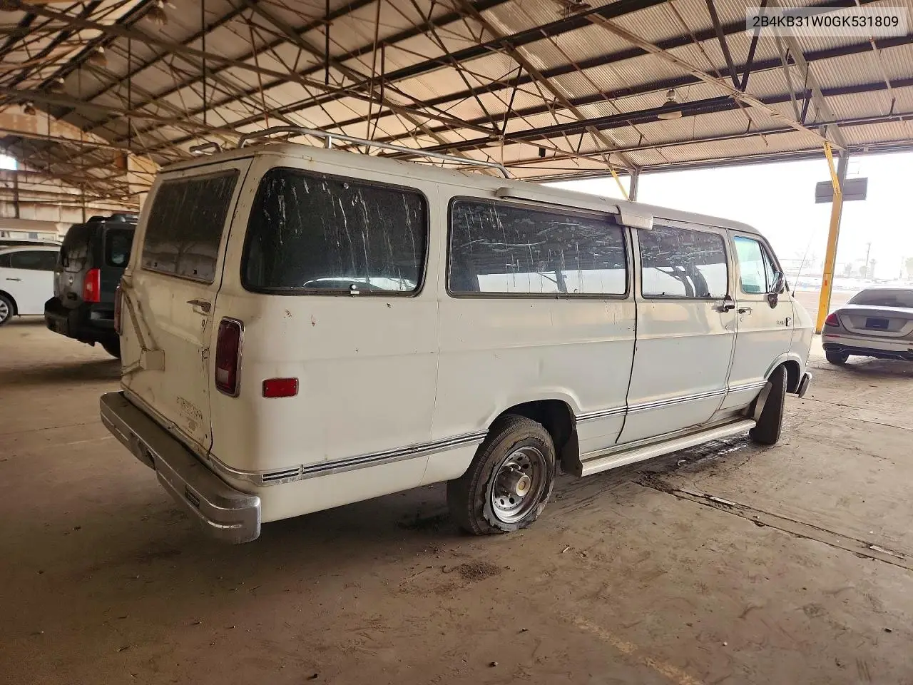 1986 Dodge Ram Wagon B350 VIN: 2B4KB31W0GK531809 Lot: 47071216