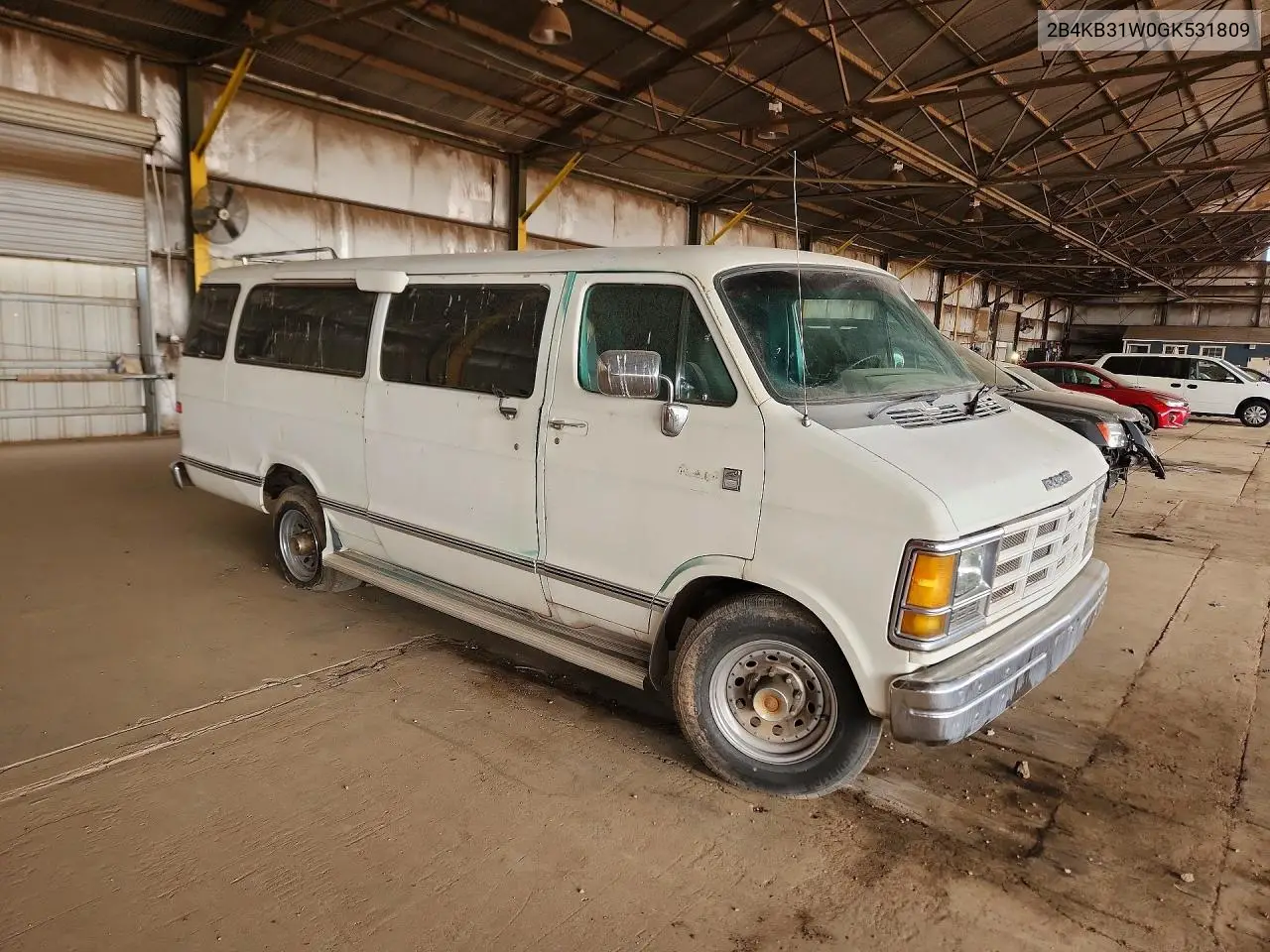 1986 Dodge Ram Wagon B350 VIN: 2B4KB31W0GK531809 Lot: 47071216