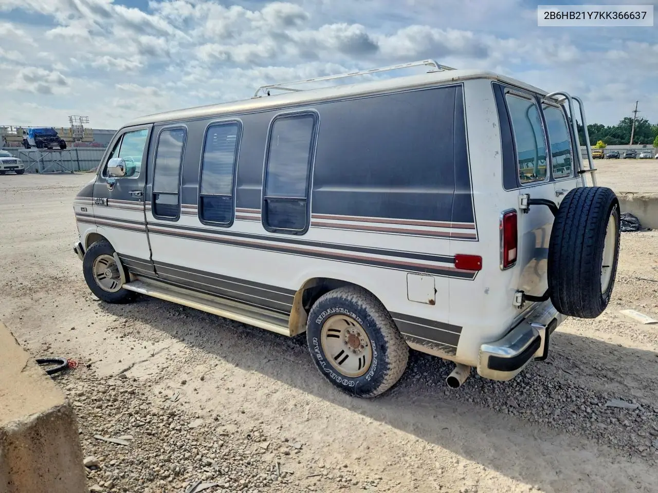 1989 Dodge Ram Van B250 VIN: 2B6HB21Y7KK366637 Lot: 58582376