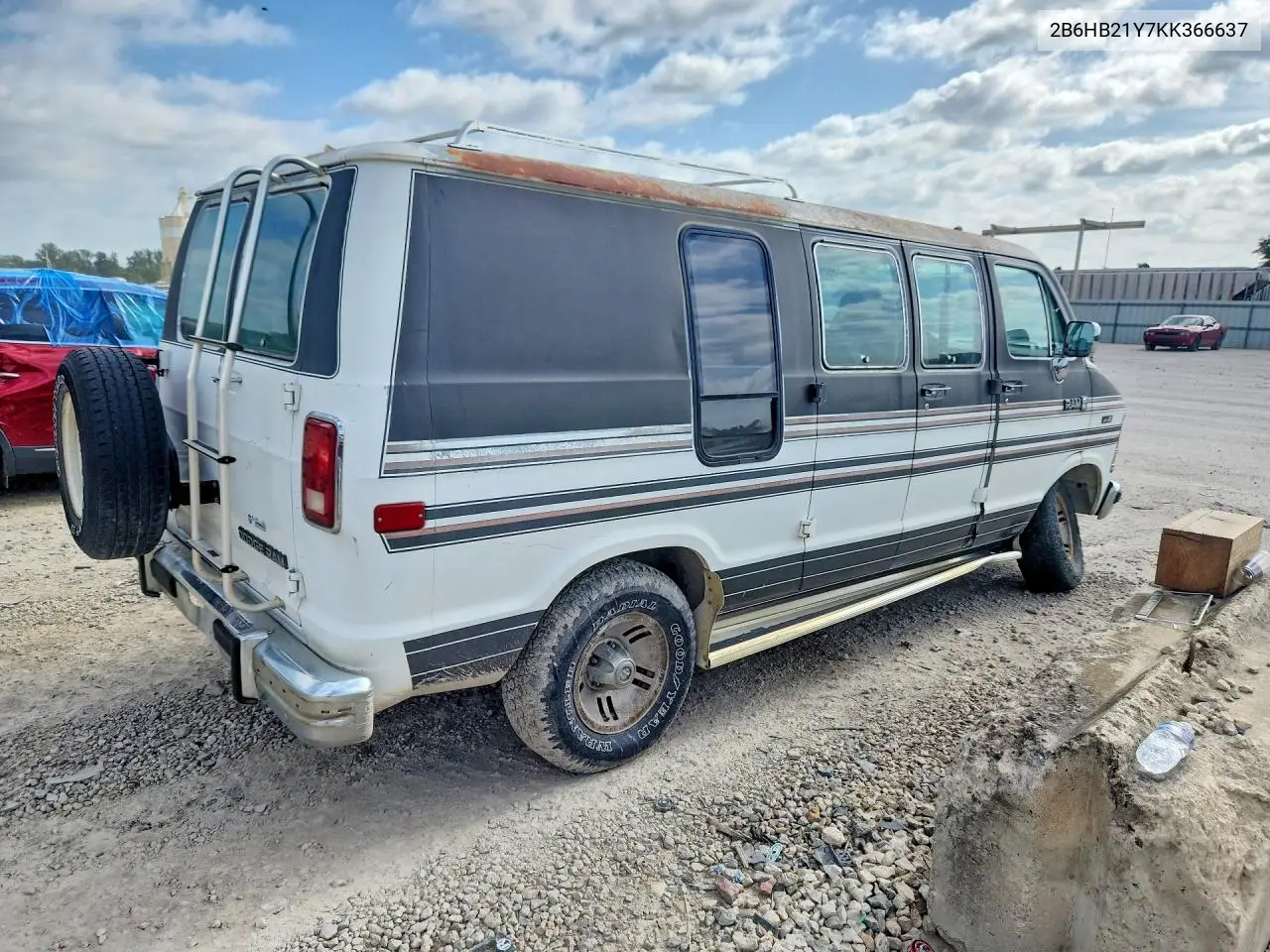 1989 Dodge Ram Van B250 VIN: 2B6HB21Y7KK366637 Lot: 58582376