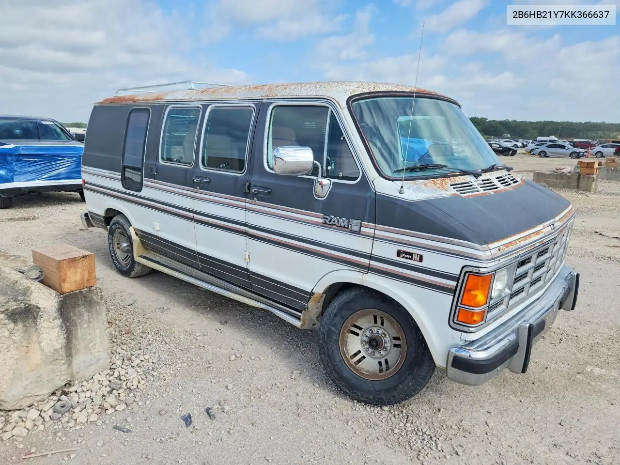 1989 Dodge Ram Van B250 VIN: 2B6HB21Y7KK366637 Lot: 58582376