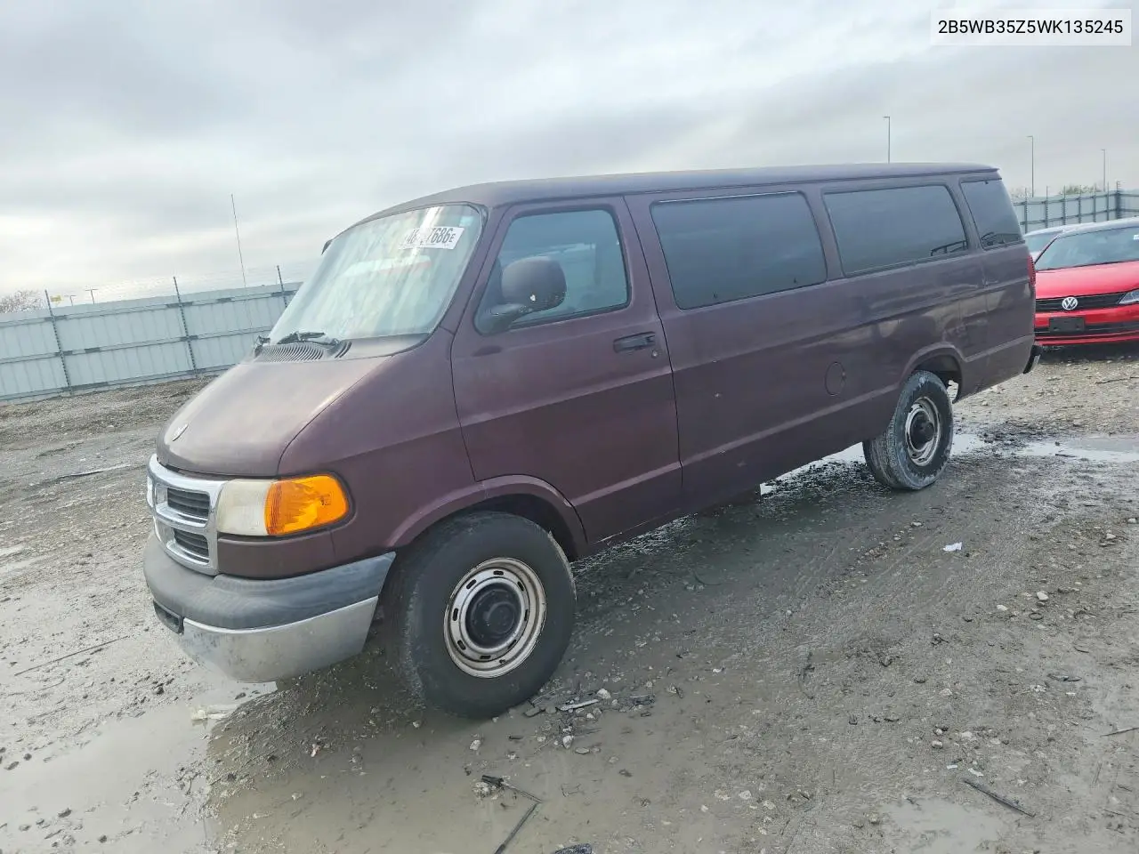 1998 Dodge Ram Wagon B3500 VIN: 2B5WB35Z5WK135245 Lot: 48437686