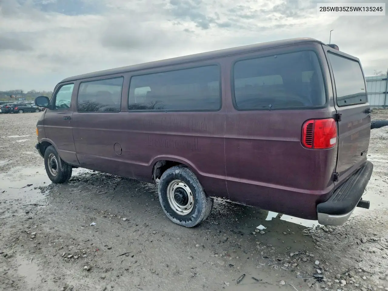 1998 Dodge Ram Wagon B3500 VIN: 2B5WB35Z5WK135245 Lot: 48437686