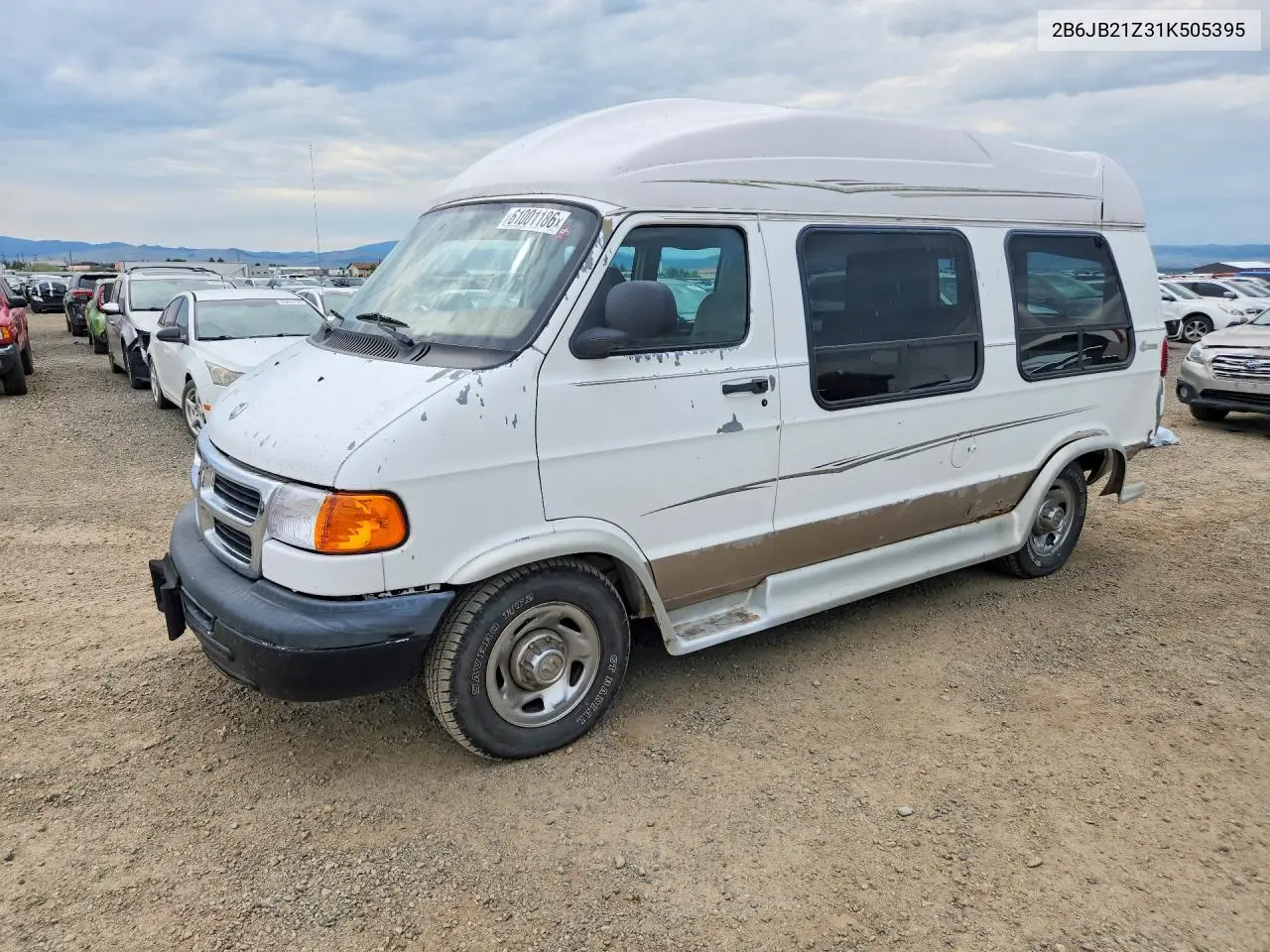 2001 Dodge Ram Van B2500 VIN: 2B6JB21Z31K505395 Lot: 62420356