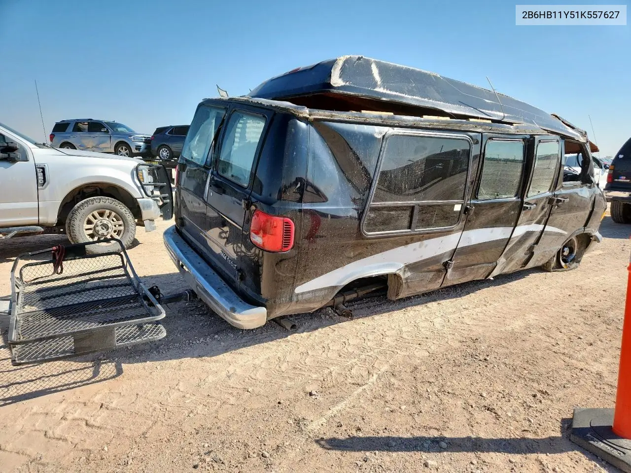 2001 Dodge Ram Van B1500 VIN: 2B6HB11Y51K557627 Lot: 70223185