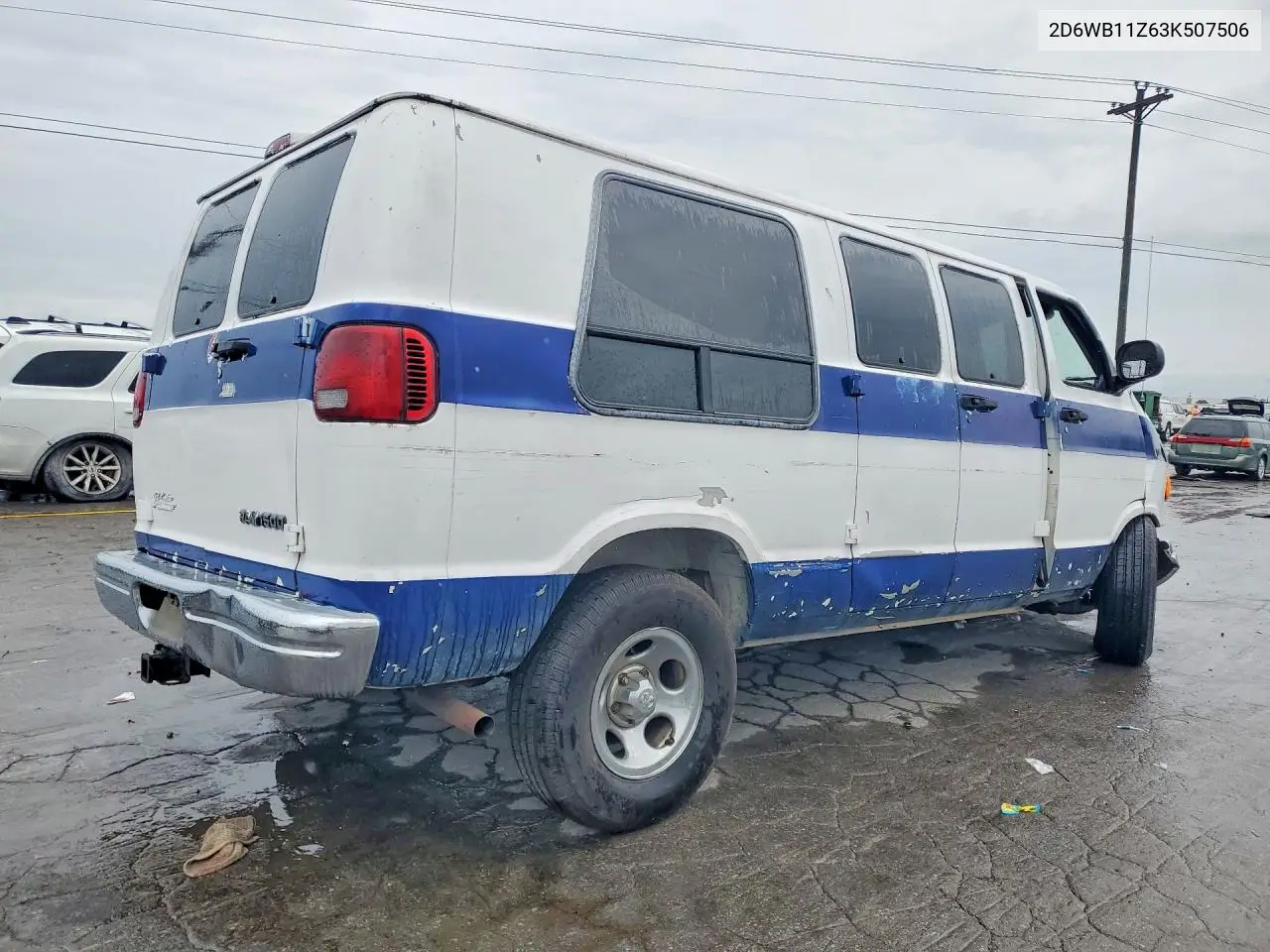 2003 Dodge Ram Van B1500 VIN: 2D6WB11Z63K507506 Lot: 60419136