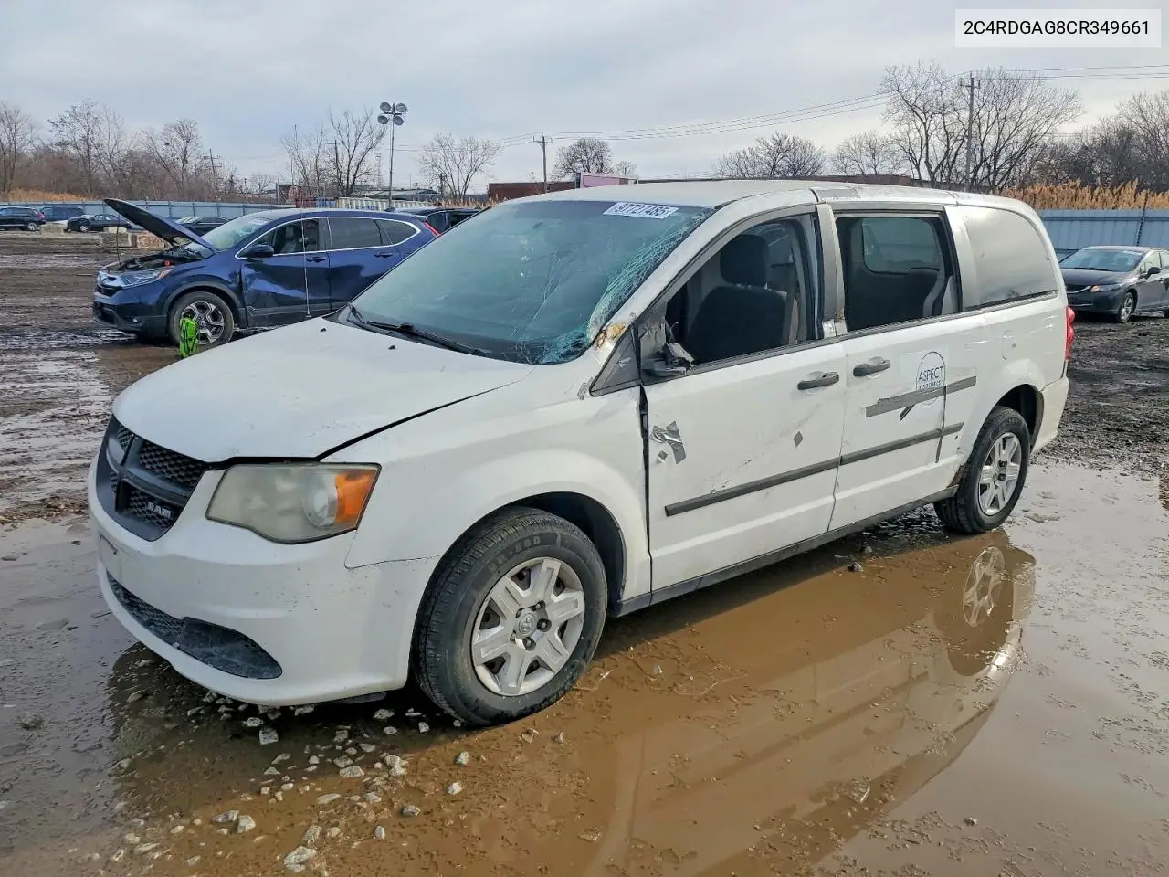2012 Dodge Ram Van VIN: 2C4RDGAG8CR349661 Lot: 97727485