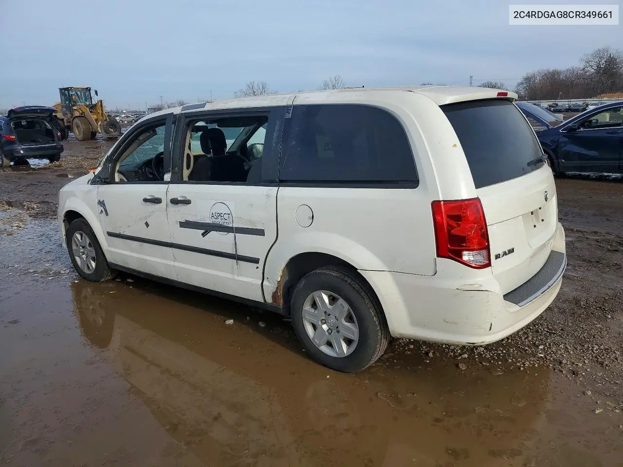 2012 Dodge Ram Van VIN: 2C4RDGAG8CR349661 Lot: 97727485