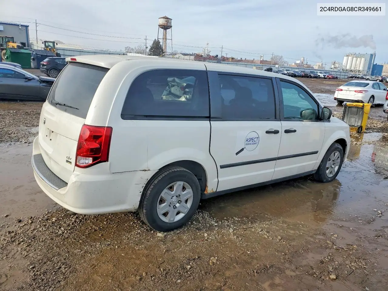 2012 Dodge Ram Van VIN: 2C4RDGAG8CR349661 Lot: 97727485