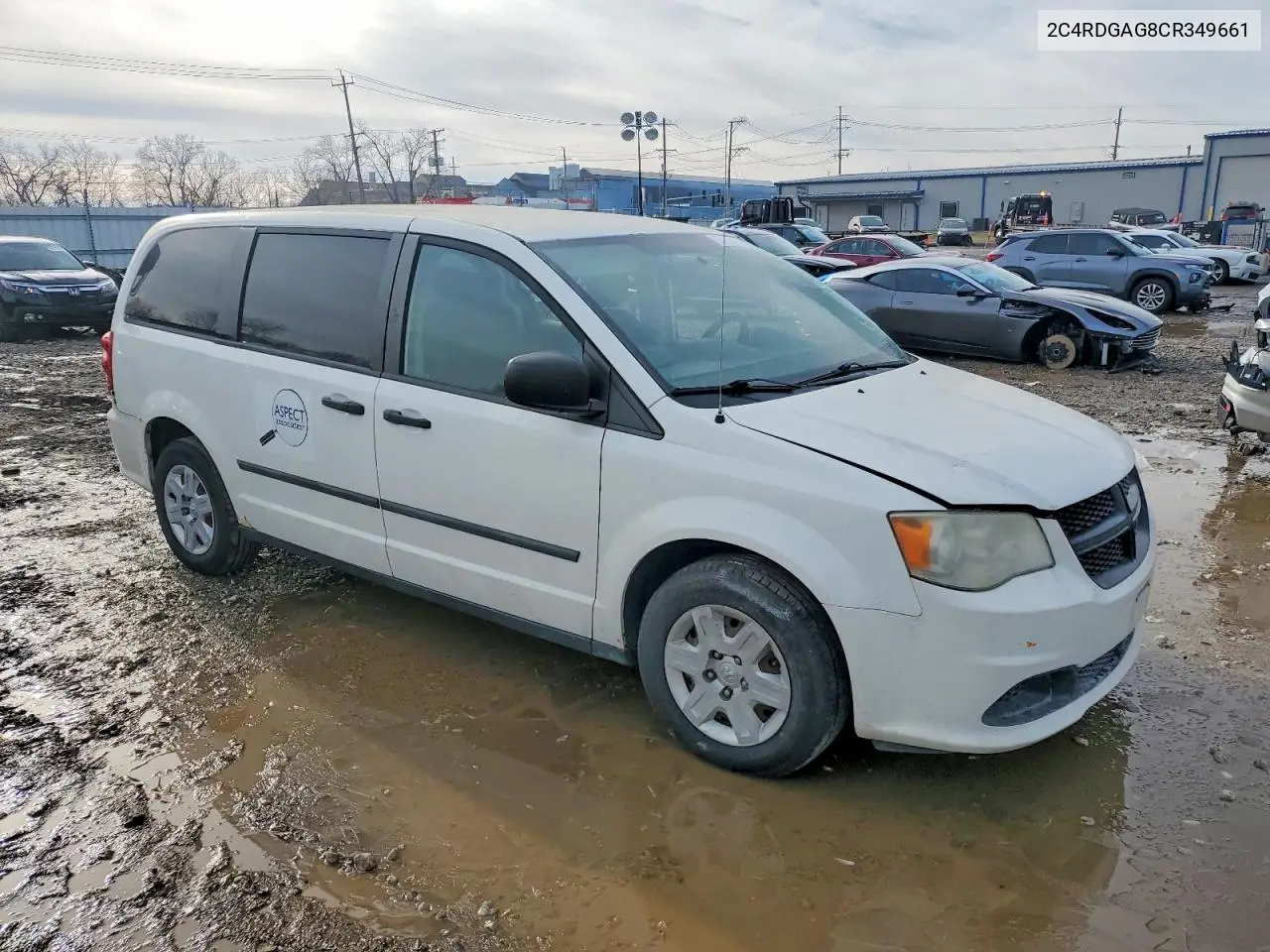 2012 Dodge Ram Van VIN: 2C4RDGAG8CR349661 Lot: 97727485