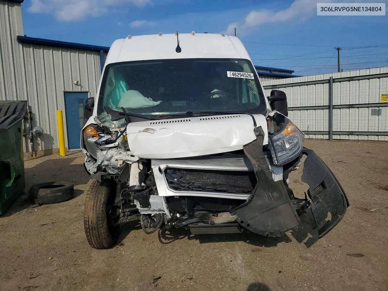 2022 Dodge Promaster 1500 1500 High VIN: 3C6LRVPG5NE134804 Lot: 46294526