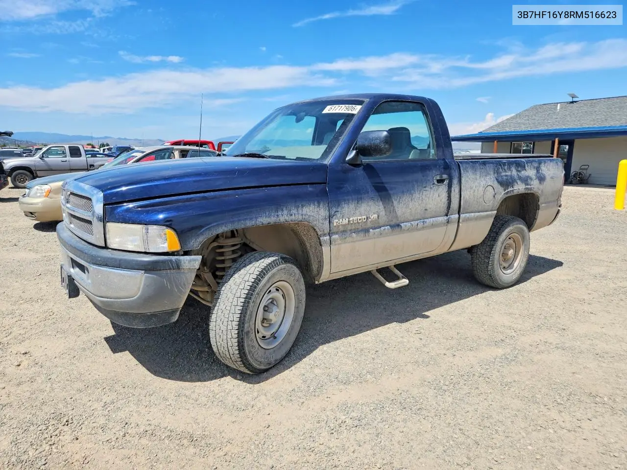 1994 Dodge Ram 1500 VIN: 3B7HF16Y8RM516623 Lot: 61717906