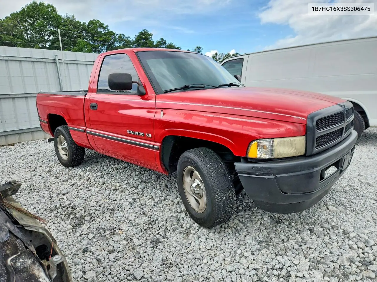 1995 Dodge Ram 1500 VIN: 1B7HC16X3SS306475 Lot: 61722536