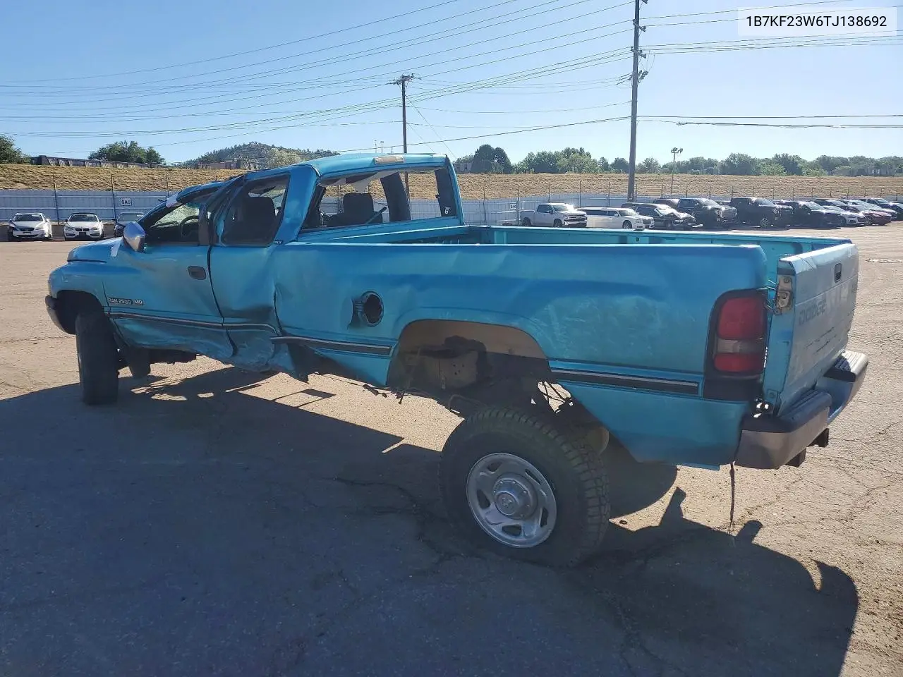 1996 Dodge Ram 2500 VIN: 1B7KF23W6TJ138692 Lot: 60246176