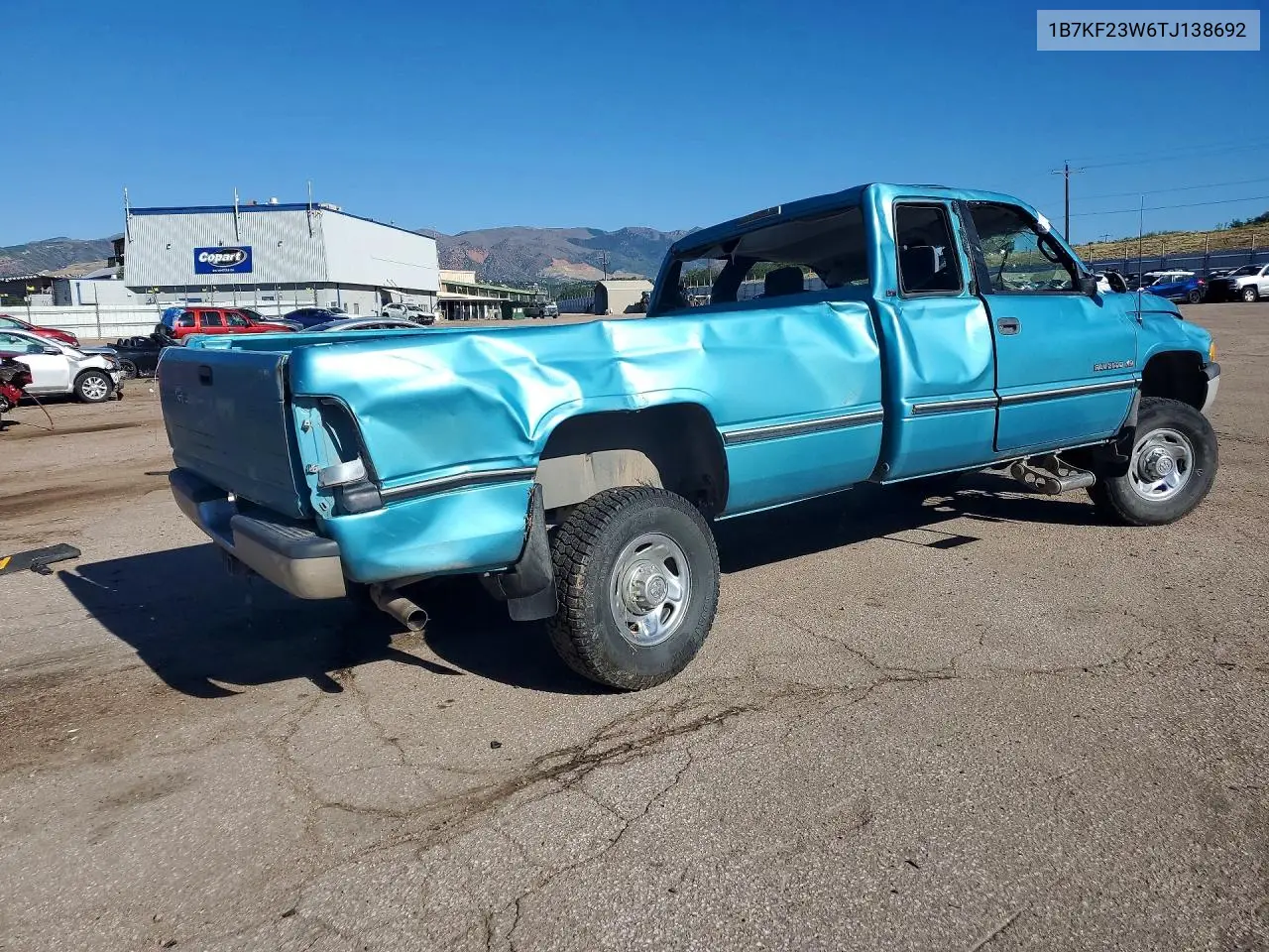 1996 Dodge Ram 2500 VIN: 1B7KF23W6TJ138692 Lot: 60246176