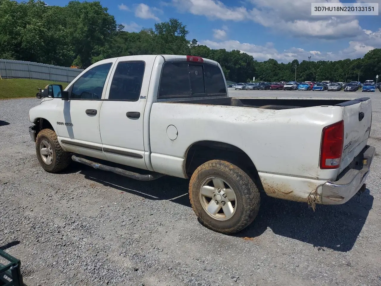 2002 Dodge Ram 1500 VIN: 3D7HU18N22G133151 Lot: 59007996