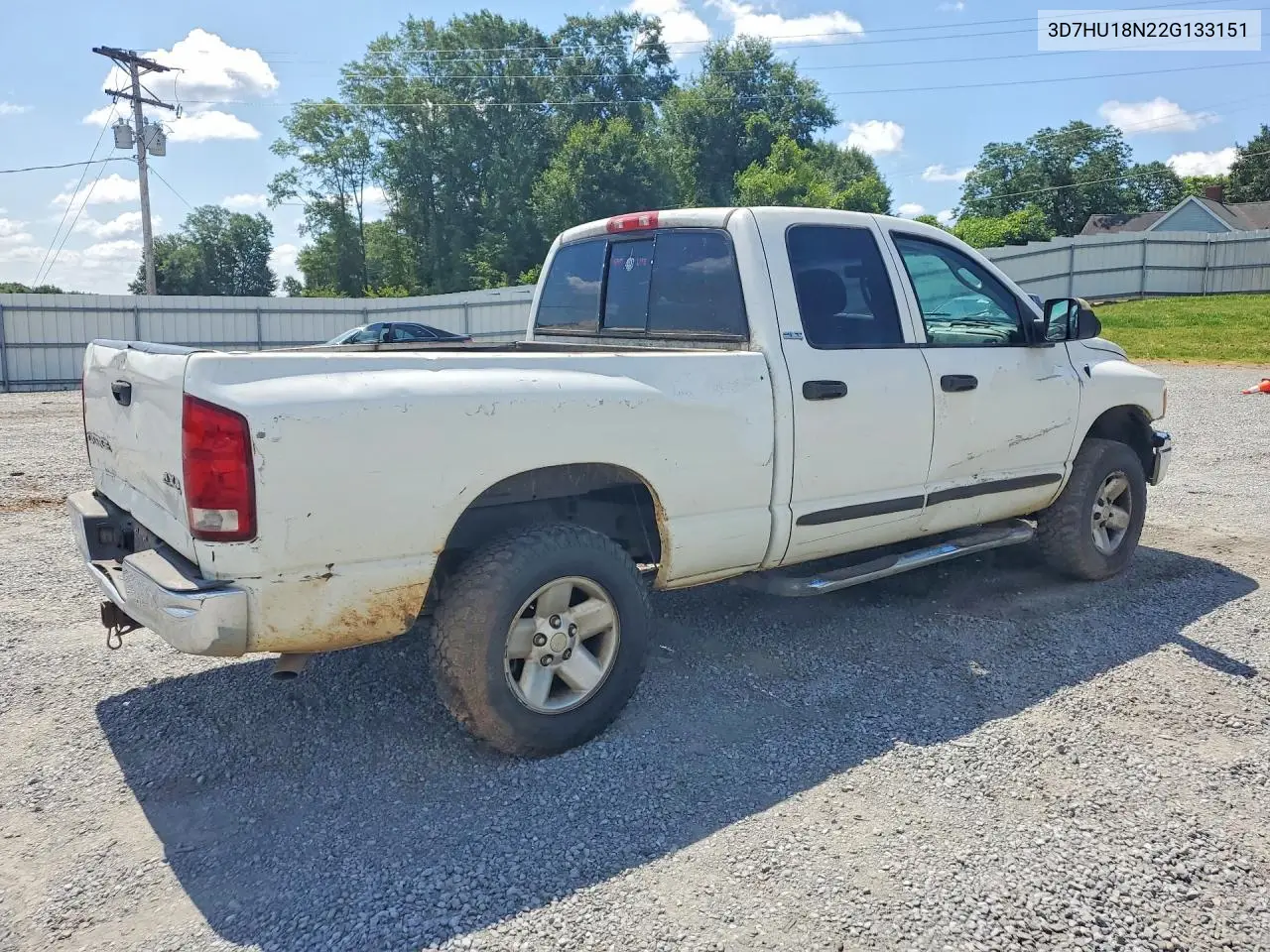 2002 Dodge Ram 1500 VIN: 3D7HU18N22G133151 Lot: 59007996