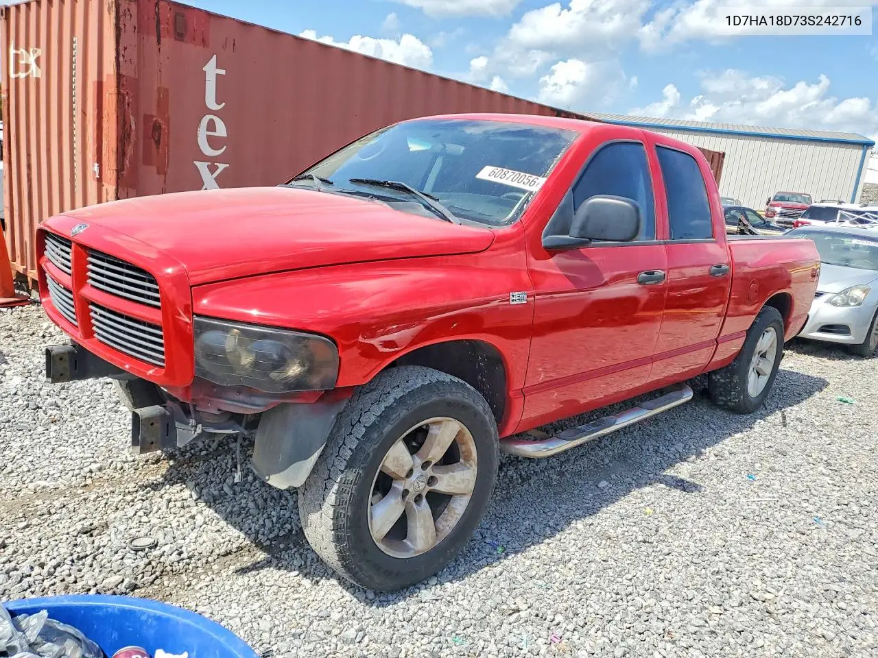 2003 Dodge Ram 1500 St VIN: 1D7HA18D73S242716 Lot: 60870056
