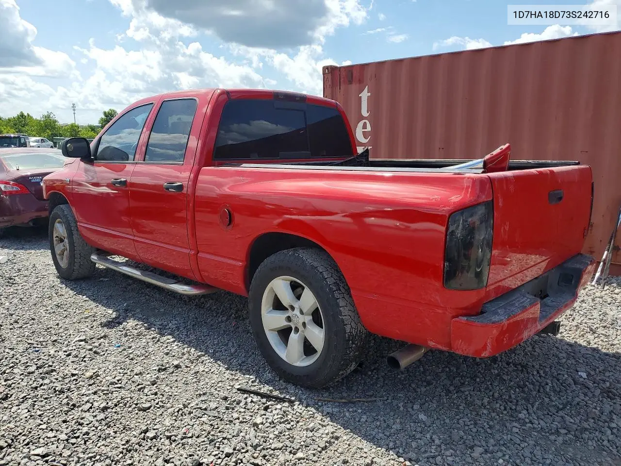 2003 Dodge Ram 1500 St VIN: 1D7HA18D73S242716 Lot: 60870056