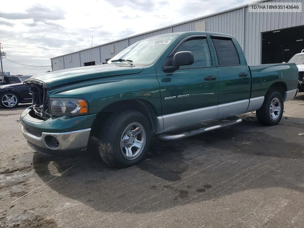 2003 Dodge Ram 1500 St/Slt VIN: 1D7HA18N93S143646 Lot: 60934516