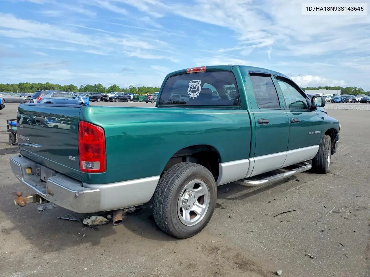 2003 Dodge Ram 1500 St/Slt VIN: 1D7HA18N93S143646 Lot: 60934516