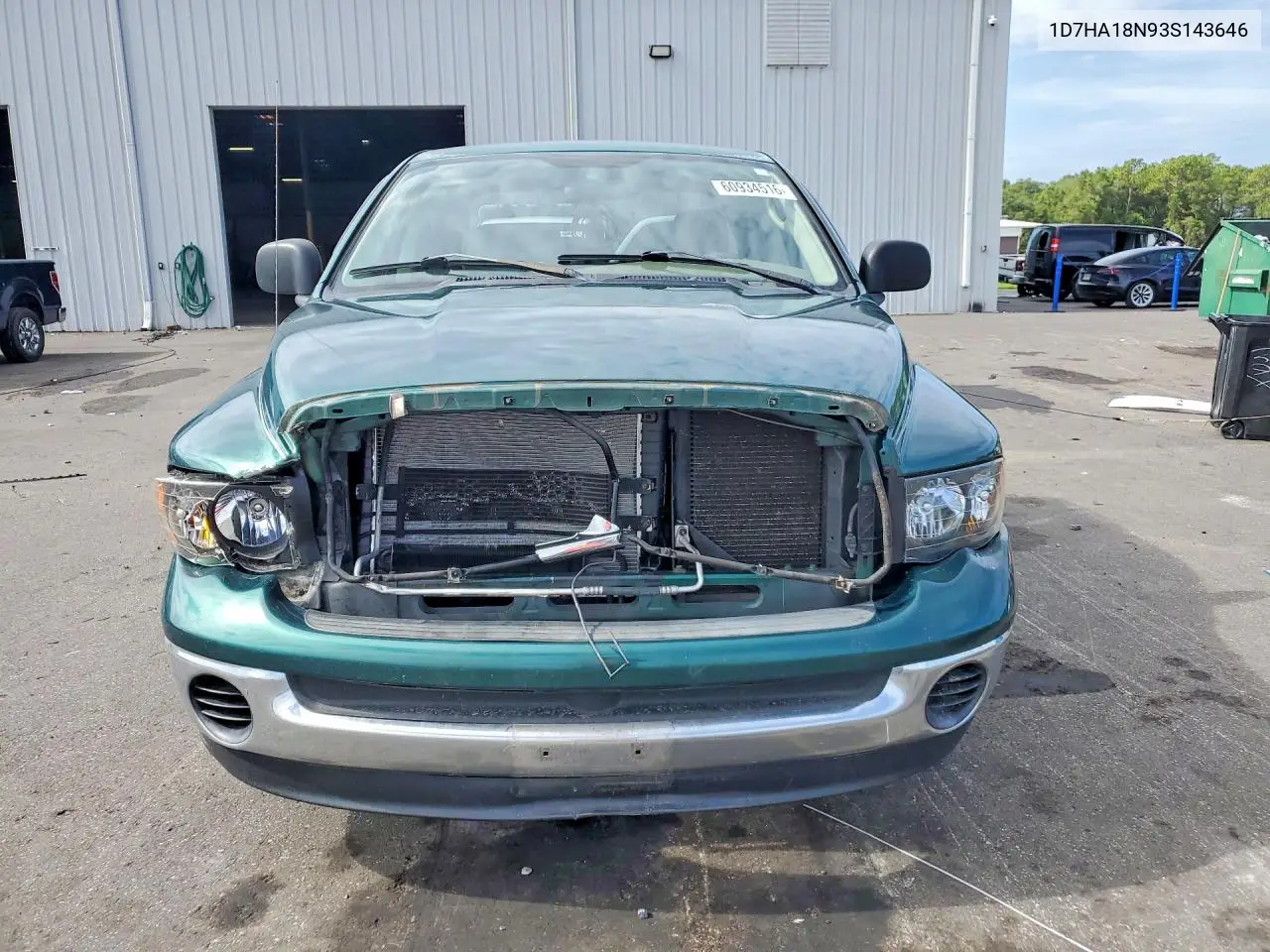 2003 Dodge Ram 1500 St/Slt VIN: 1D7HA18N93S143646 Lot: 60934516