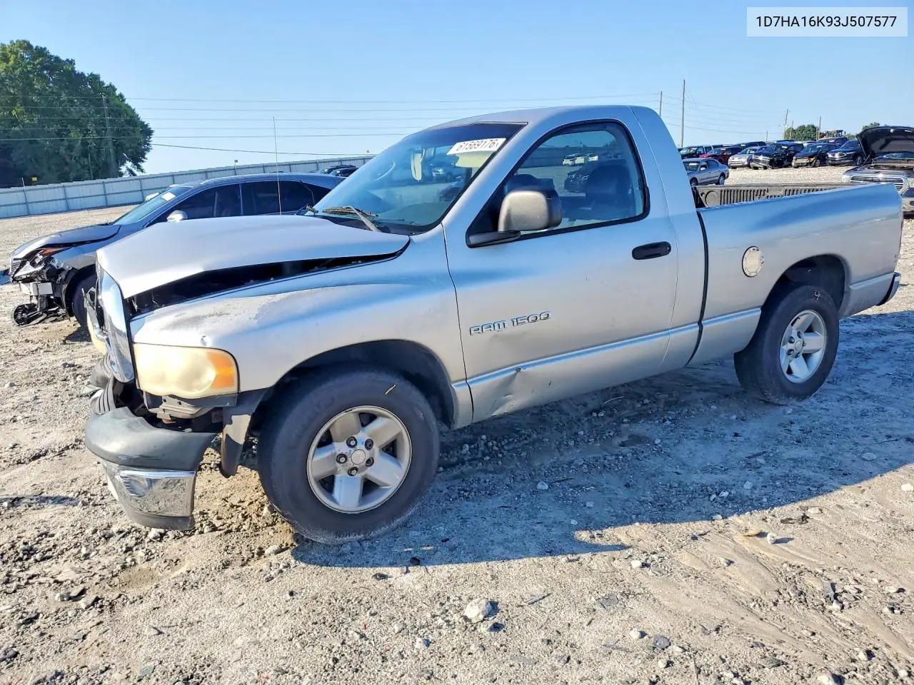 2003 Dodge Ram 1500 Slt Quad Ca VIN: 1D7HA16K93J507577 Lot: 61569176