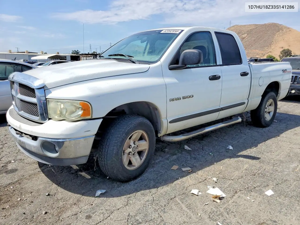 2003 Dodge Ram 1500 St VIN: 1D7HU18Z33S141286 Lot: 62092856