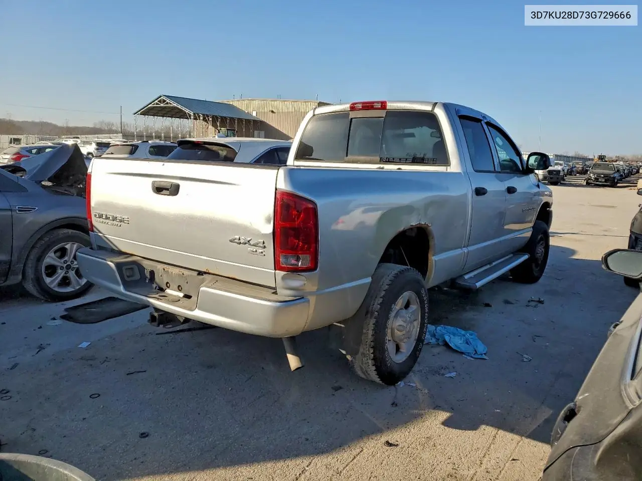 3D7KU28D73G729666 2003 Dodge Ram 2500 St