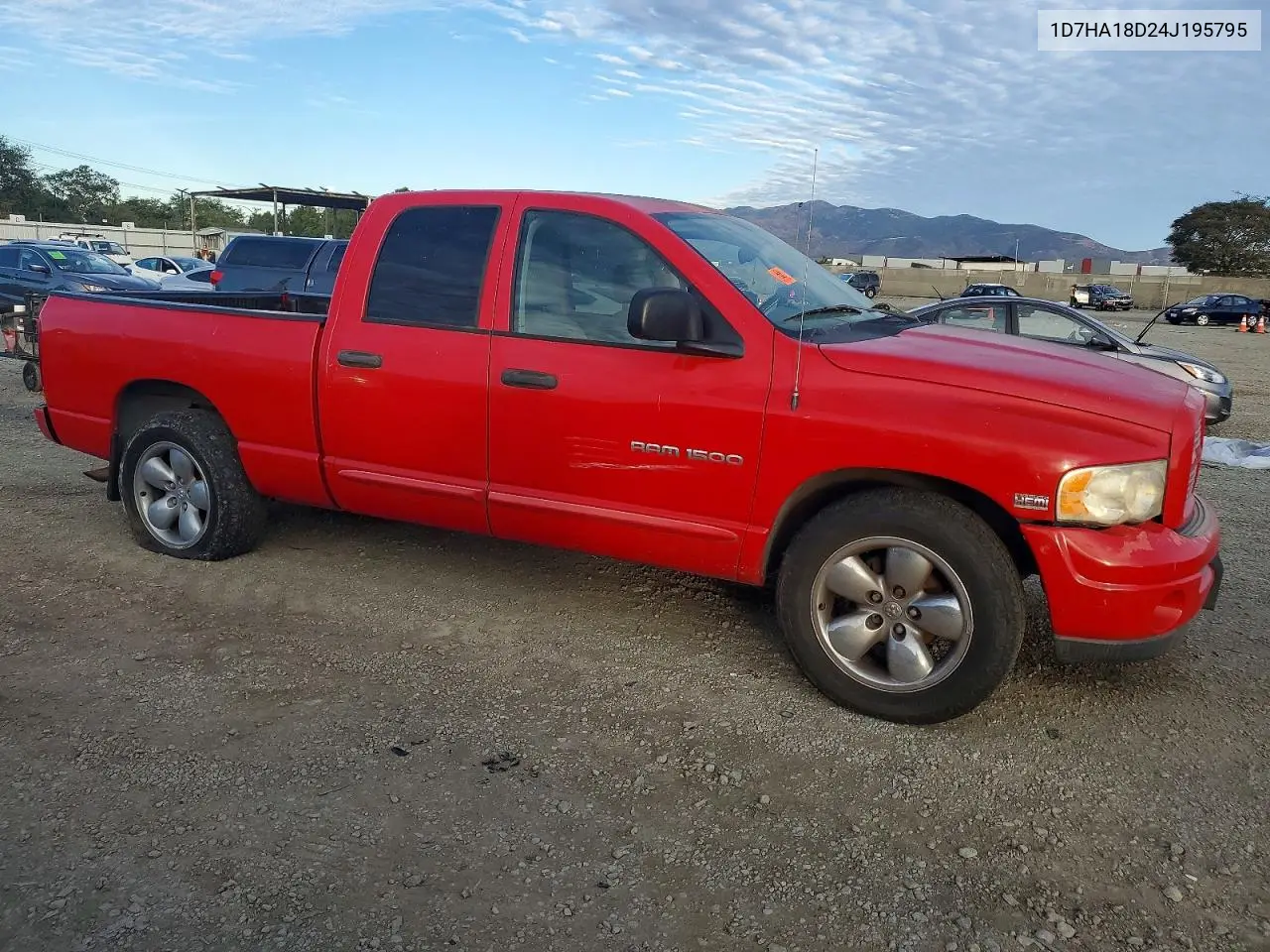 2004 Dodge Ram 1500 St VIN: 1D7HA18D24J195795 Lot: 99173165