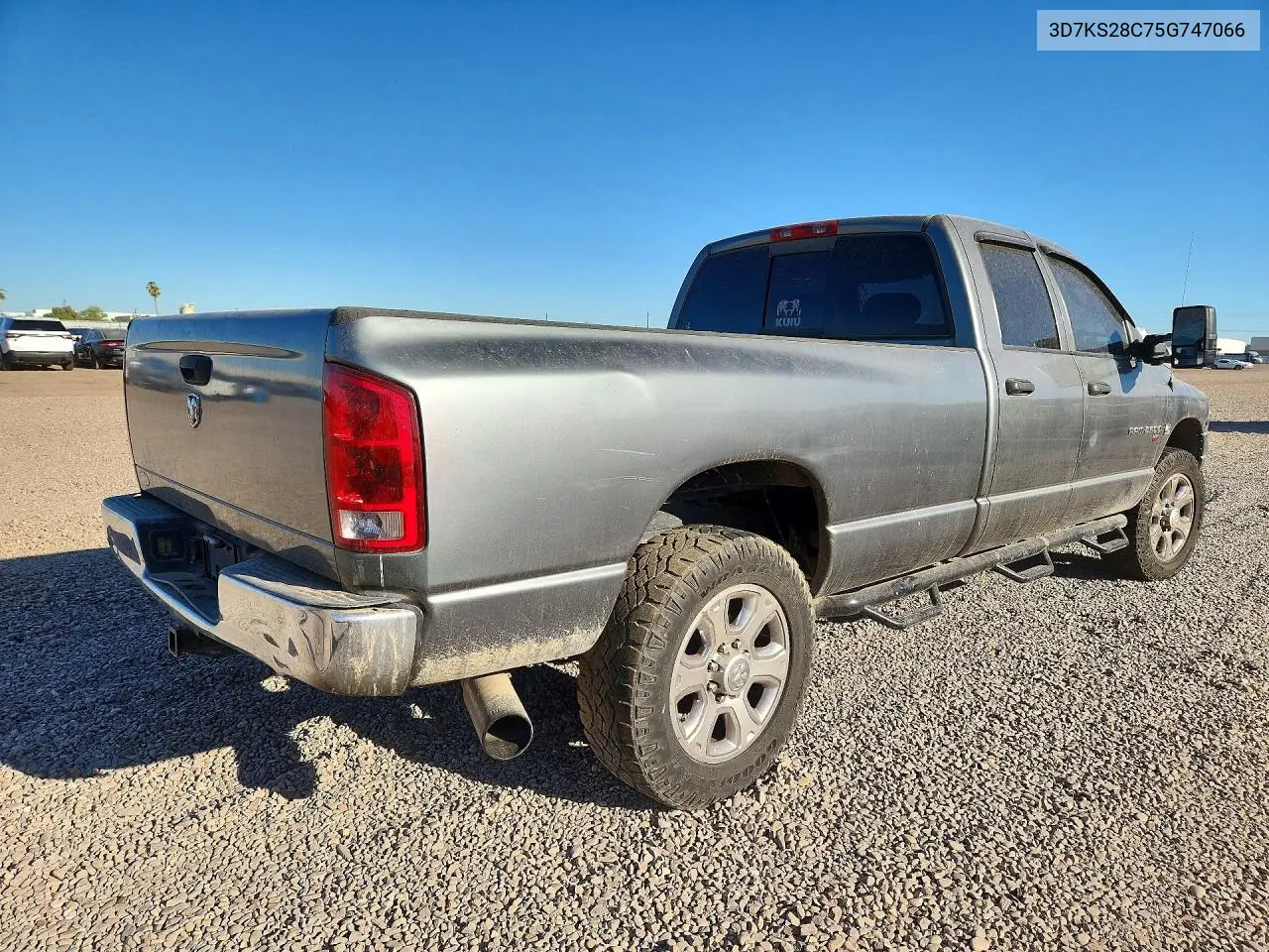 2005 Dodge Ram 2500 St VIN: 3D7KS28C75G747066 Lot: 55365626