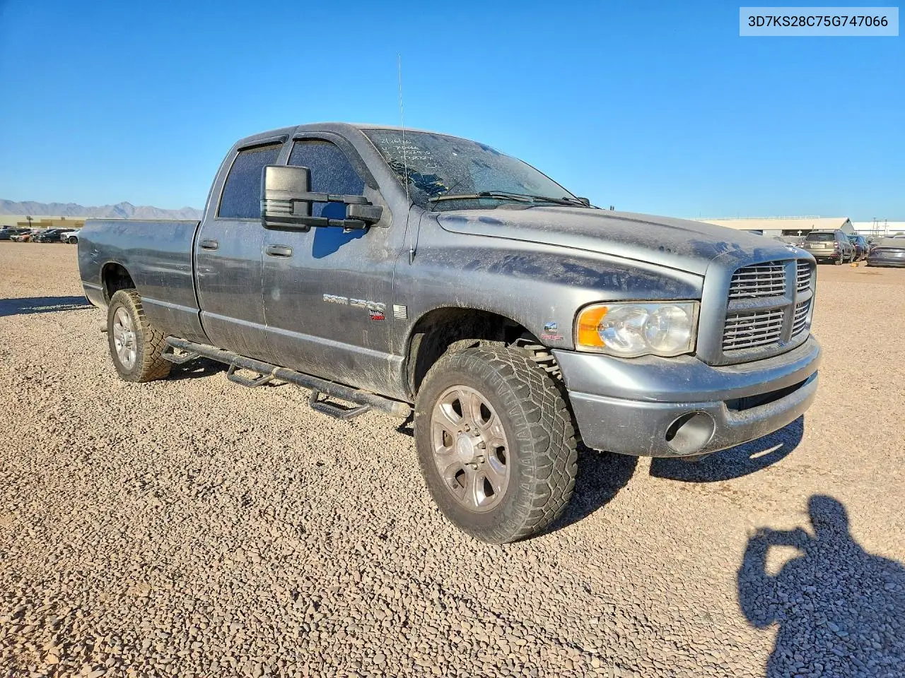 2005 Dodge Ram 2500 St VIN: 3D7KS28C75G747066 Lot: 55365626
