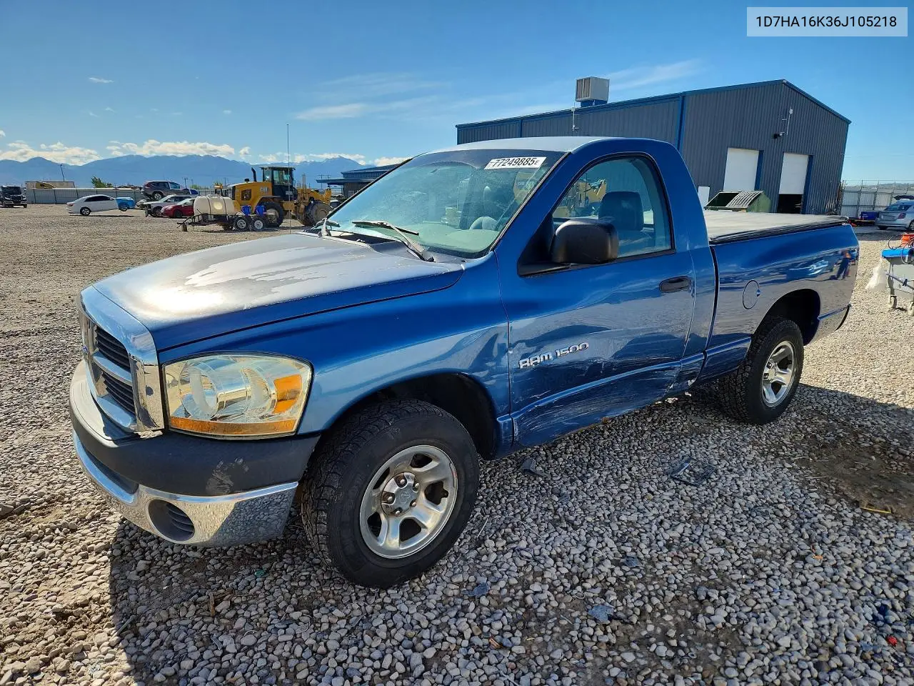 2006 Dodge Ram 1500 St VIN: 1D7HA16K36J105218 Lot: 77249885
